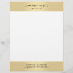 Trendy Glamour Gold Look Elegant Template Modern Letterhead<br><div class="desc">Trendy Glamour Gold Look Elegant Template Modern Letterhead.</div>