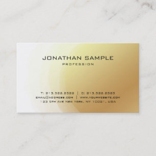 Trendy Glamourous Gold Design Elegant Modern Luxe Business Card
