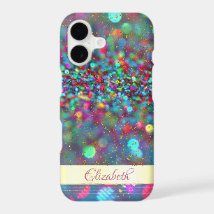 Trendy  Glitter Bokeh  Gold Confetti- Personalized
