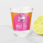 Trendy Glitter Disco Bride Era Bachelorette Party Shot Glass<br><div class="desc">Celebrate the bride-to-be with these trendy glitter disco ball "in my bride era" bachelorette party shot glasses! Customize with your own details.</div>