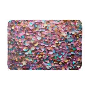Trendy Glitter Opal Holographic Collection Bath Mat