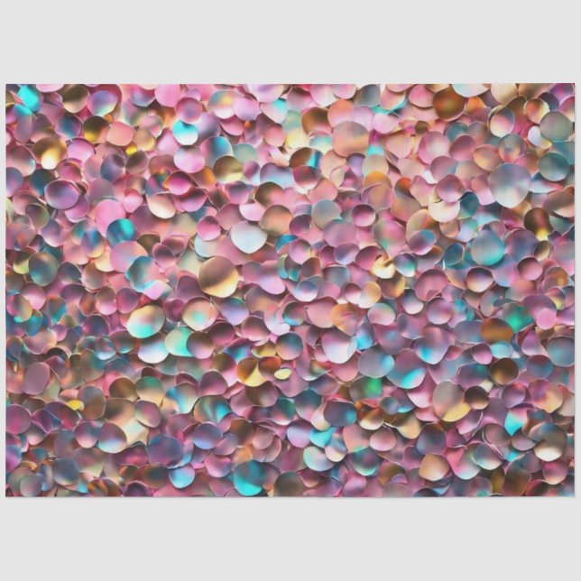 Trendy Glitter Opal Holographic Collection Tissue Paper (Front)