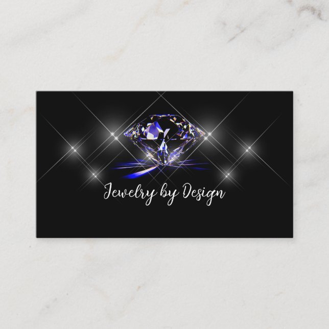 Trendy Glitzy Bling Jeweller Business Cards (Front)