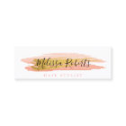 trendy gold and pink hair stylist business card