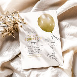 Trendy Gold Balloon 30th Birthday Invitation<br><div class="desc">Embrace the 30th chapter of your life with our stylish and unique birthday invitations. With chic typography and a 'thirty' balloon string over a white background,  our invites are sure to set the tone for a birthday party that will be remembered for years to come.</div>