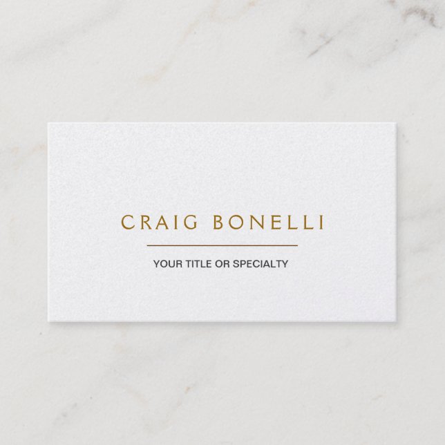 Trendy Gold Business Card (Front)