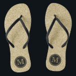 Trendy Gold Glitter Monogram Wedding Favour Flip Flops<br><div class="desc">Celebrate in style with these trendy wedding flip flops. This design is easy to personalize with your own wording and your guests will be thrilled when they receive these fabulous party favours.</div>