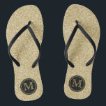 Trendy Gold Glitter Monogram Wedding Favour Flip Flops<br><div class="desc">Celebrate in style with these trendy wedding flip flops. This design is easy to personalize with your own wording and your guests will be thrilled when they receive these fabulous party favours.</div>