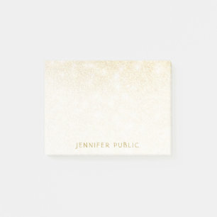 Trendy Gold Glitter Template Elegant Simple Post-it Notes