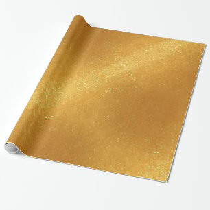Trendy Gold Glitter Wrapping Paper
