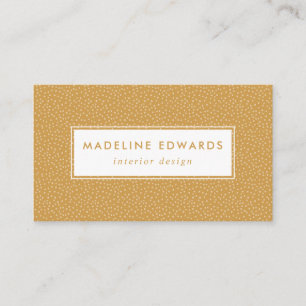 Trendy Gold Honey Tiny Dot Pattern Business Card