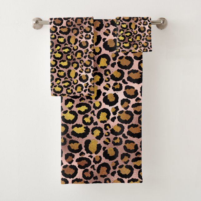 Trendy Gold Leopard Jaguar Rose Gold Spots (En situation)