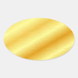 Trendy Gold Look Elegant Modern Blank Template Oval Sticker