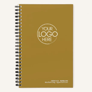 Trendy Gold Modern Logo Notebook