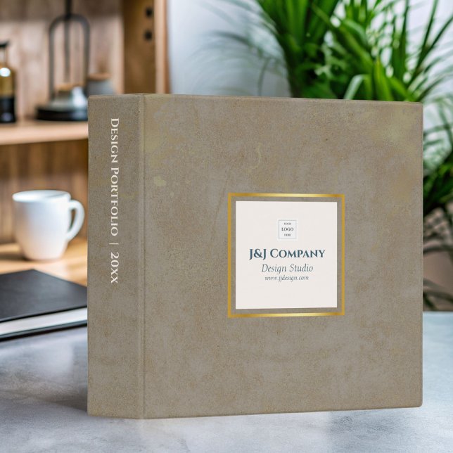 Trendy Gold Texture Logo Binder (Creator Uploaded)