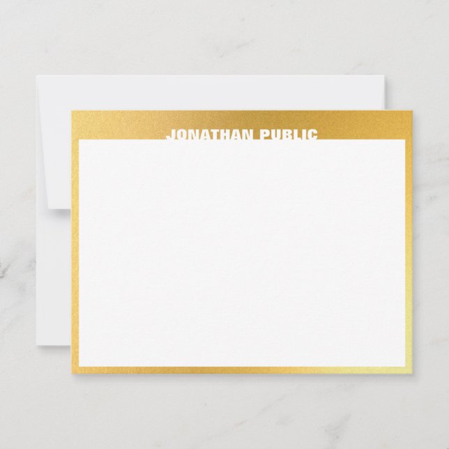 Trendy Gold White Template Elegant Modern Design (Front)
