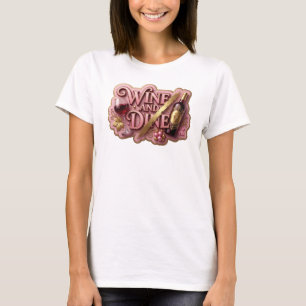 Trendy Gold WINE AND DINE Tee