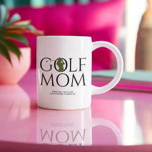 Trendy "GOLF MOM" Green Coffee Mug