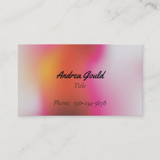 Trendy Gradient Ombre Feminine Carte de visite