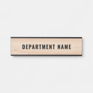 Trendy Gradient Simple Department Name Door Sign