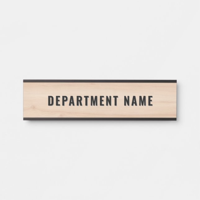 Trendy Gradient Simple Department Name Door Sign (Front)