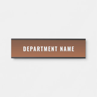 Trendy Gradient Simple Department Name Door Sign