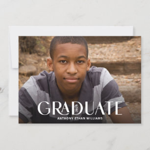 Trendy Graduate Overlay Modern Graduation Party Invitation