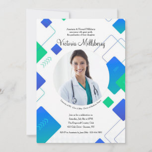 Trendy Graduate Photo Invitation