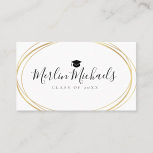 Trendy graduation name insert card