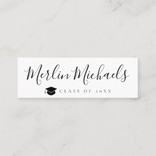 Trendy graduation name insert card