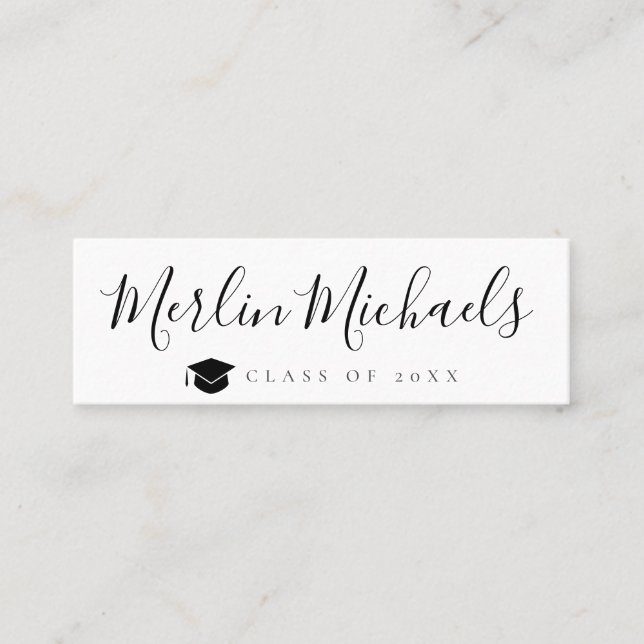 Trendy graduation name insert card (Front)