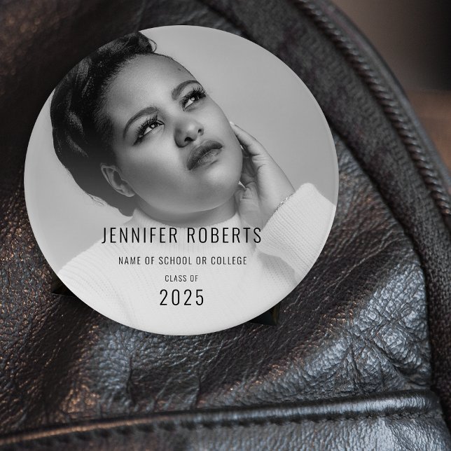 Trendy Graduation Photo 3 Inch Round Button (Creator Uploaded)
