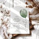 Trendy Green Balloon 40th Birthday Invitation<br><div class="desc">Embrace the 40th chapter of your life with our stylish and unique birthday invitations. With chic typography and a 'forty' balloon string over a white background,  our invites are sure to set the tone for a birthday party that will be remembered for years to come.</div>