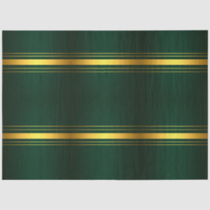 Trendy Green Gold Luxury Linen Texture Collection Tissue Paper