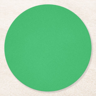 Trendy Green Grainy Background Round Paper Coaster