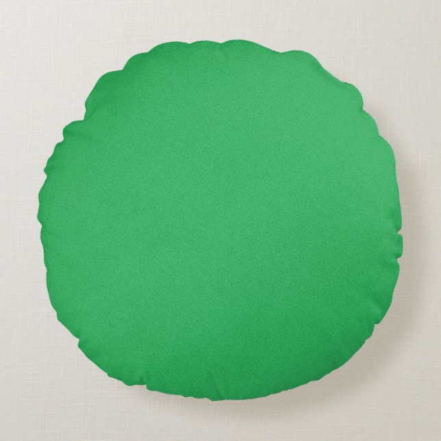 Trendy Green Grainy Background Round Pillow (Front)