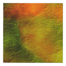 TRENDY GREEN & ORANGE MODERN ABSTRACT PAINTING