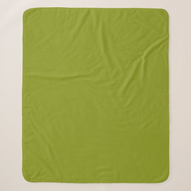Trendy Green (solid colour) Sherpa Blanket (Front)