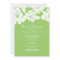 Trendy Green & White Floral Bridal Shower Invite
