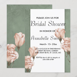 trendy greenery  Bridal Shower Invitation