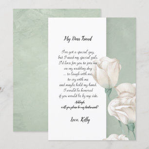 trendy greenery   will be my bridesmaid invitation