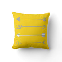 Trendy Grey Arrows on Marigold Yellow