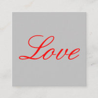 Trendy Grey Background Red Love Wedding