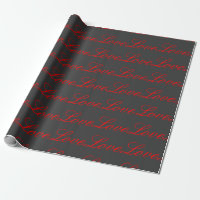 Trendy Grey Background Red Love Wedding Postage