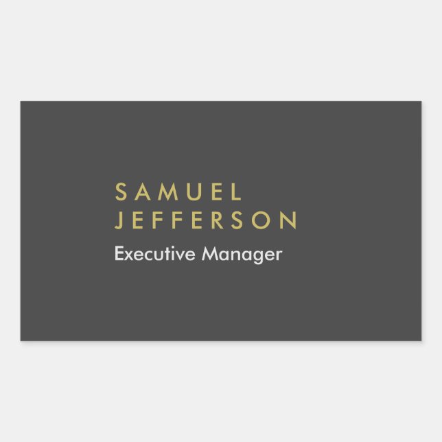 Trendy grey black professional plain modern sticker (Front)