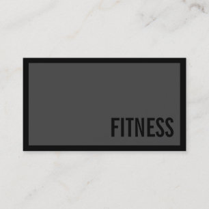 Trendy Grey Fitness Sport Business Card