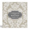 Trendy Grey & Linen Beige Damask Pattern Wedding