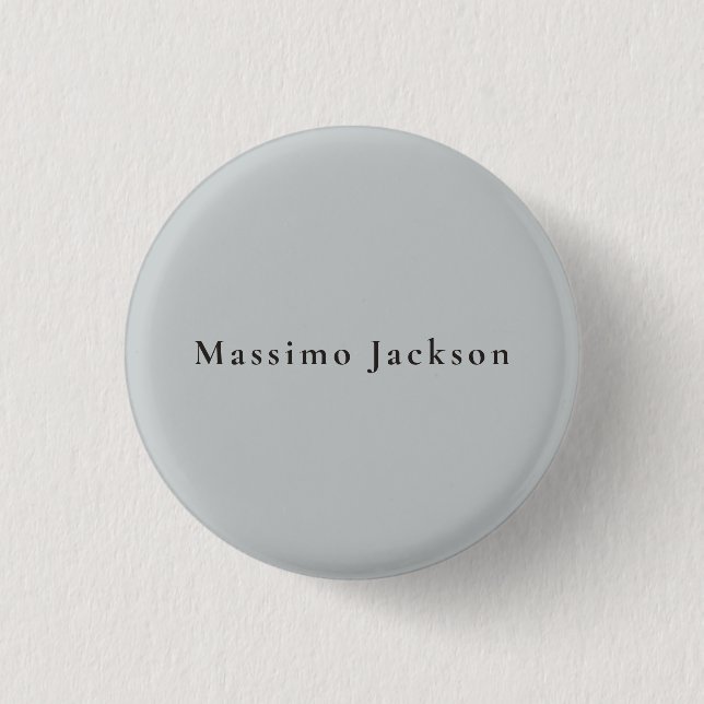 Trendy Grey Modern Design Unique Personal 1 Inch Round Button (Front)