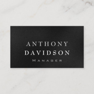 Trendy Grey White Huge Letters Business Card