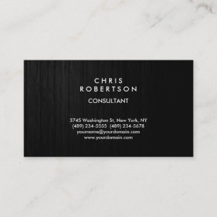 Trendy Grey Wood Effect Pattern Business Card